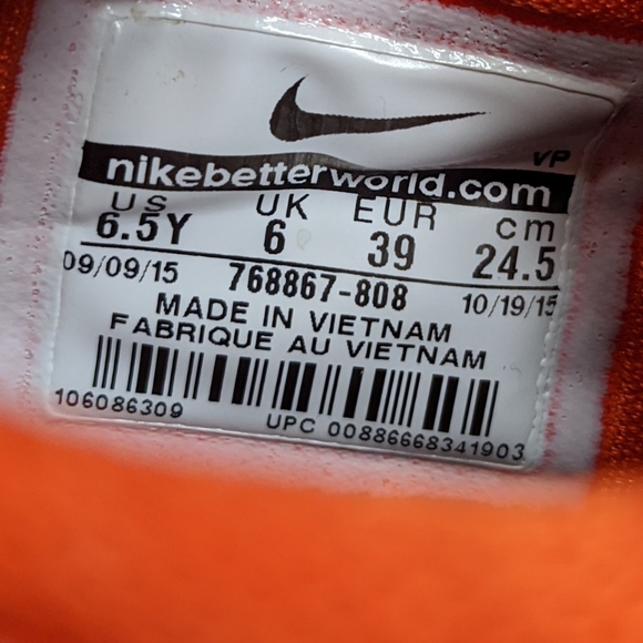 Nike KD 8 Total Orange PS Boys 6.5Y Women's 8.5 - Picture 9 of 9